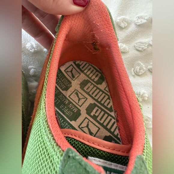 Puma 5000m Suede Running Sneakers In Green & Orange - Picture 8 of 11